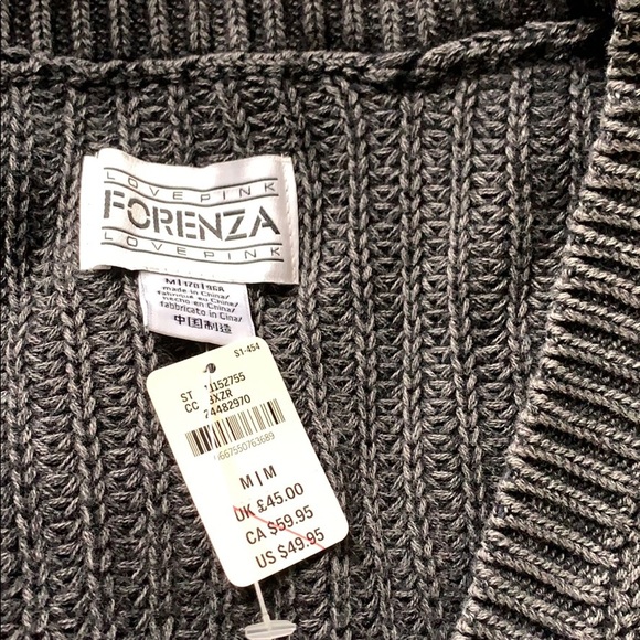 - LOVEPINK - FORENZA Vneck knitted Sweater NWT - Picture 7 of 9